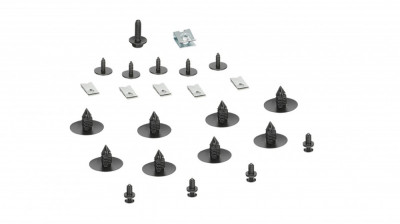 Set 24 buc agrafe mentinere carenaj + cleme fixare aripa interioara Dacia Logan 2004-2013, Renault Megane 2 2002-2008 ,Scenic 1, Scenic 2, Trafic, Op foto