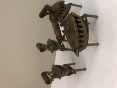 Mini Figurine - Set Colectie - Bronz - Fier Calcat cu maner lemn foto