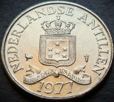 Cumpara ieftin Moneda exotica 25 CENTI - ANTILELE OLANDEZE (Caraibe), anul 1977 * cod 2594, America Centrala si de Sud
