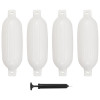 Gossi bara de protectie barca, 4 buc., alb, 58,5x16,5 cm, pvc