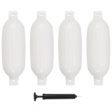 Baloane de acostare, 4 buc., alb, 58,5 x 16,5 cm, PVC GartenMobel Dekor, vidaXL