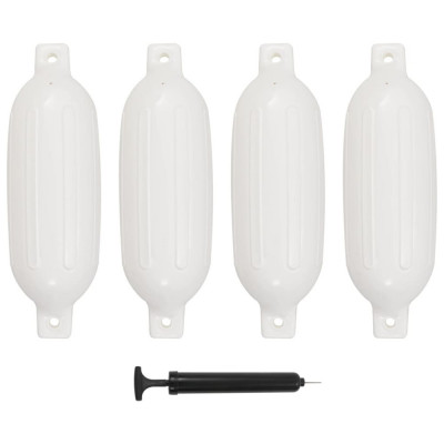 vidaXL Baloane de acostare, 4 buc., alb, 58,5 x 16,5 cm, PVC foto