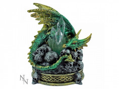 Statueta dragon cu led Cripta cu cristale 11.5 cm foto