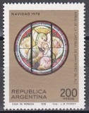 Argentina 1978 - Crăciun - Vitral din Catredala San Isidoro, MNH, Nestampilat