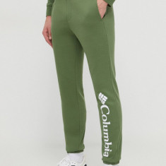 Columbia pantaloni de trening Trek culoarea verde, cu imprimeu 1957944