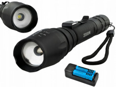 Lanterna Militara cu Zoom, 3 moduri de iluminat, LED Cree, 2000W, XML-T6 foto