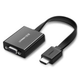 Adaptor Ugreen HDMI - VGA Micro USB / Audio Mini Mufă De 3,5 Mm Negru (40248) 40248-UGREEN