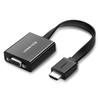 Adaptor Ugreen HDMI - VGA Micro USB / Audio Mini Mufă De 3,5 Mm Negru (40248) 40248-UGREEN foto