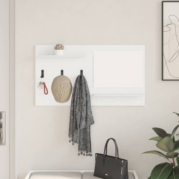 vidaXL Răcător de paltoane montat pe perete Alb 90 x 10 x 50 cm 874515