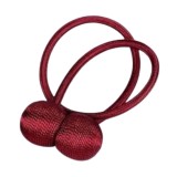 Cumpara ieftin Prindere magnetica pentru perdele si draperii, snur decorativ impletit, 44 cm, rosu bordo
