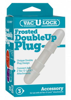 Vac-U-Lock - Frosted Double Up Plug - White foto