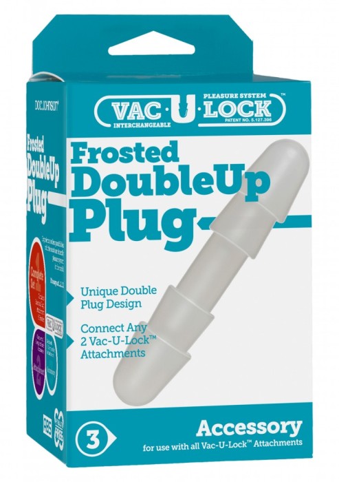 Vac-U-Lock - Frosted Double Up Plug - White#