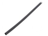 Manşon termocontractabil 6mm cu adeziv, 1,2m, negru