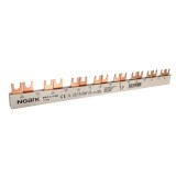 Bară de distribuție tip furcă, 2 poli (2L), 56 module