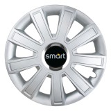 Set 4 Capace Roti, potrivite jantelor de R15, pentru Smart, model flash cromat