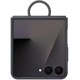 Husa Samsung Ring Case Silicone pentru Galaxy Flip7, Negru