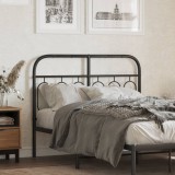 VidaXL Tăblie de pat metalică, negru, 120 cm 377148