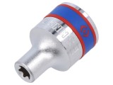 Cap tubulară E8 1/2" 37mm oţel crom-vanadium scurtă
