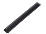 Manșon termocontractabil negru cu adeziv 40mm, lungime 1m