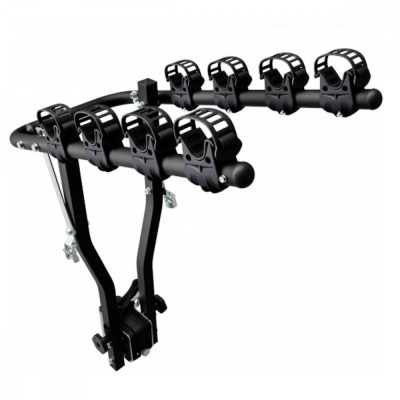 Suport 4 biciclete Peruzzo Arezzo 667/4N cu prindere pe carligul de remorcare, Negru foto