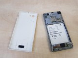 Sony Xperia J ST26 defect ( display crapat) pentru placa difuzor camera slot sim, Alb, Neblocat, Smartphone