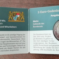 GERMANIA - 2 Euro 2019 D (Munchen) "Bundesrat" - blister Numismata - tiraj 1000