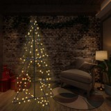 VidaXL Brad de Crăciun conic 240 LED-uri interior &amp; exterior 115x150cm