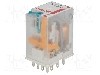 Releu electromagnetic, 125V DC, 6A, 4PDT, serie R4N, RELPOL - R4N-2014-23-1125-WT foto