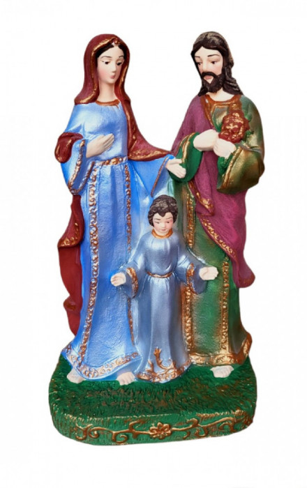 Statueta decorativa, Familia lui Isus Hristos, Multicolor, 31 cm, DVR0221-6G