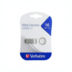 Memory stick USB 2.0 Verbatim Metal Executive 16 GB metalic, rezistent la apa, fara capac foto