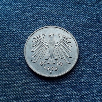 2k - 5 Deutsche Mark 1983 D Germania marci RFG foto