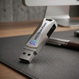 Cumpara ieftin Stick USB / Memorie USB SpectrumPoint, capacitate 128 GB, USB 3.0, OTG, compatibil Laptop/ PC, Carcasa Metalica, Argintiu