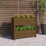 Cumpara ieftin Jardinieră, maro miere, 77x25x66 cm, lemn masiv de pin