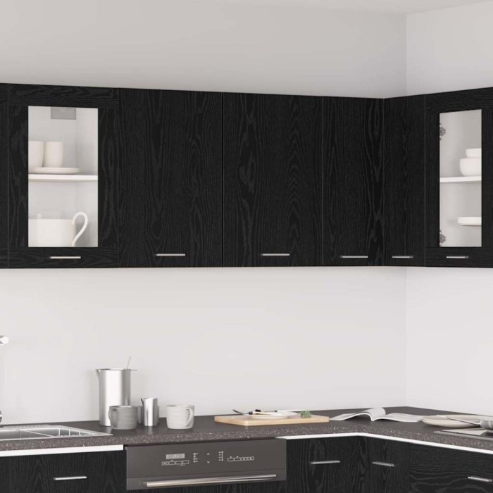 vidaXL Dulap suspendat Stejar negru 80 x 31 x 60 cm Lemn compozit
