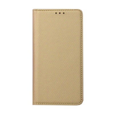 Husa flip pu cu inchidere magnetica pentru samsung galaxy s21, gold foto