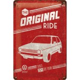 Placa metalica - VW Golf - The Original Ride - 20x30 cm, Nostalgic Art Merchandising