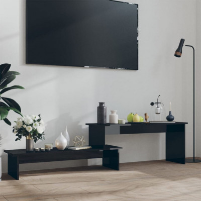 Comoda TV, negru extralucios, 180x30x43 cm, PAL GartenMobel Dekor foto