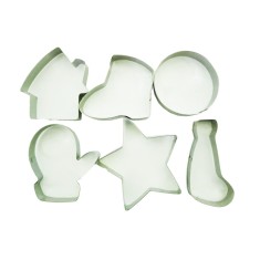 Set 6 forme decupatoare tema Craciun, pentru biscuiti sau gogosi, 6 cm, 513COF
