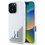 Husa Karl Lagerfeld iPhone 16 Pro Max Silicone, Initial Logo, alb, KLHMP16XSCMKMPCH