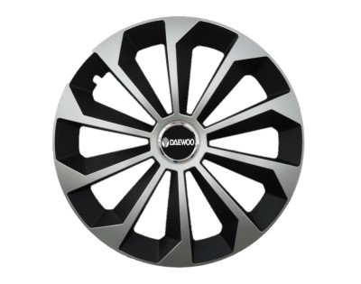Set 4 capace roti Fame Gri-Negru cu inel R14, pentru gama auto Daewoo foto