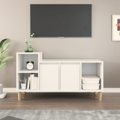 Comoda TV, alb, 100x35x55 cm, lemn prelucrat GartenMobel Dekor foto