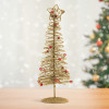 Pom de Crăciun cu sclipici metalic - 28 cm - auriu