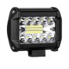 LED проектор за кола, Offroad, 60W, 12V, 8000 лумена, квадратен, IP67, ъгъл на осветяване 60&deg;, черен