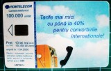 Cartela telefonica Romtelecom 10 lei noi 100.000 lei vechi Tarife mai mici H972XJ 100.000 unitati exp. 01.04.2008 In contact cu lumea prin ROMTELECOM