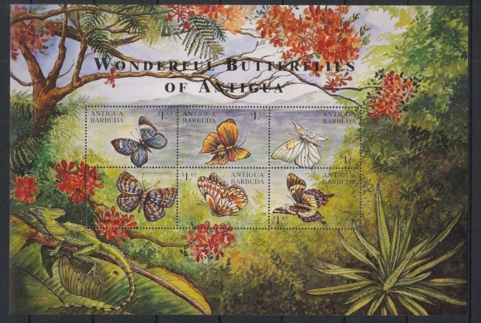 ANTIGUA 2000 FAUNA INSECTE FLUTURI SOPARLE