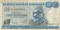 Zimbabwe 2 Dolari 1994 P-1c foto