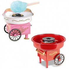 Aparat Vata de Zahar pe Bat Roz sau Rosu Cotton Candy Maker 450W foto