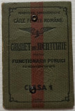 Carnet de identitate pentru functionarii publici// clasa 1, CFR 1927