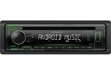 Player Auto Kenwood KDC-120UG, Radio CD, USB, AUX, MP3, WMA, FLAC, 4x50W, Verde