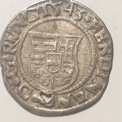 Ungaria 1 denar 1543 KB argint Ferdinand l foto